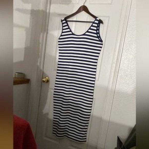 EXPRESS TRICOT SUPER COMFORTABLE WOMENS SHIFT MAXI LENGTH DRESS WITH MANY USES L - Picture 3 of 5